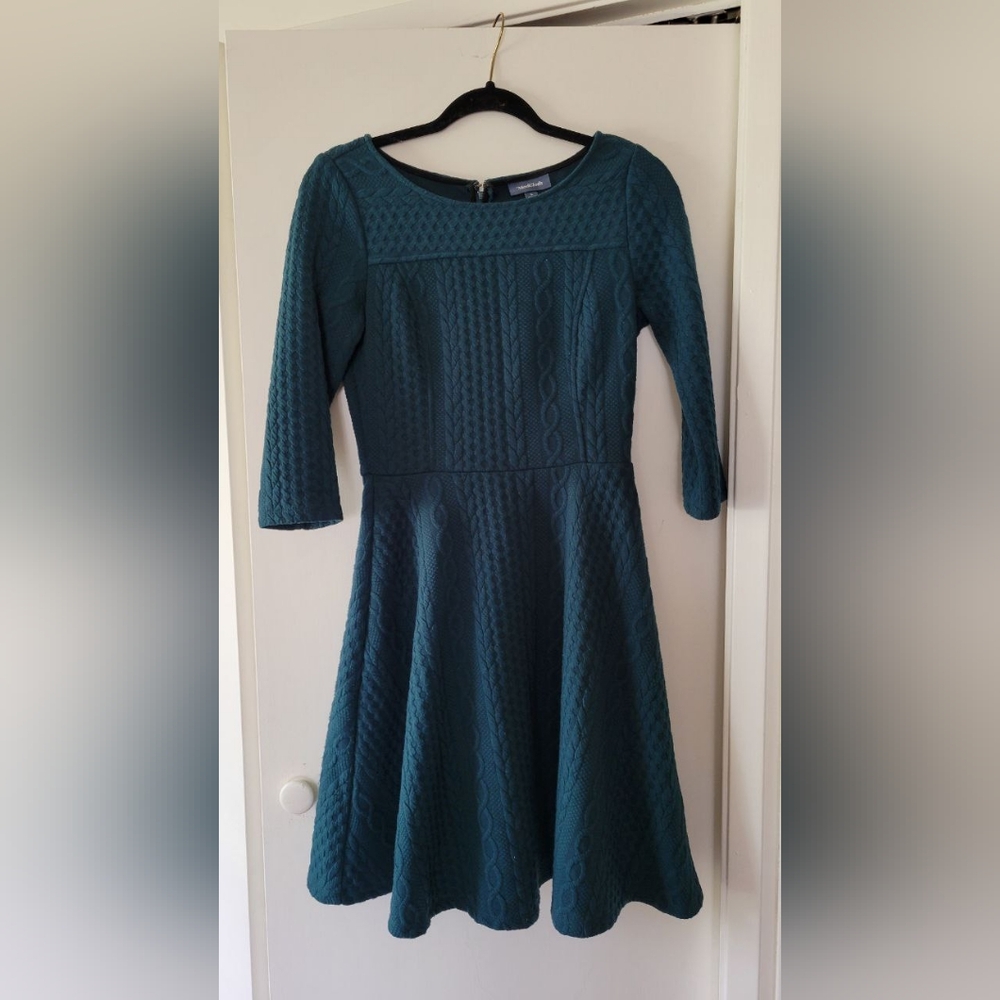 Teal Longsleeve Sweater Dress- Modcloth size small